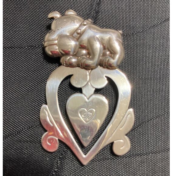 BRIGHTON SILVER PLATED DOG BOOKMARK SET - Picture 2 of 6